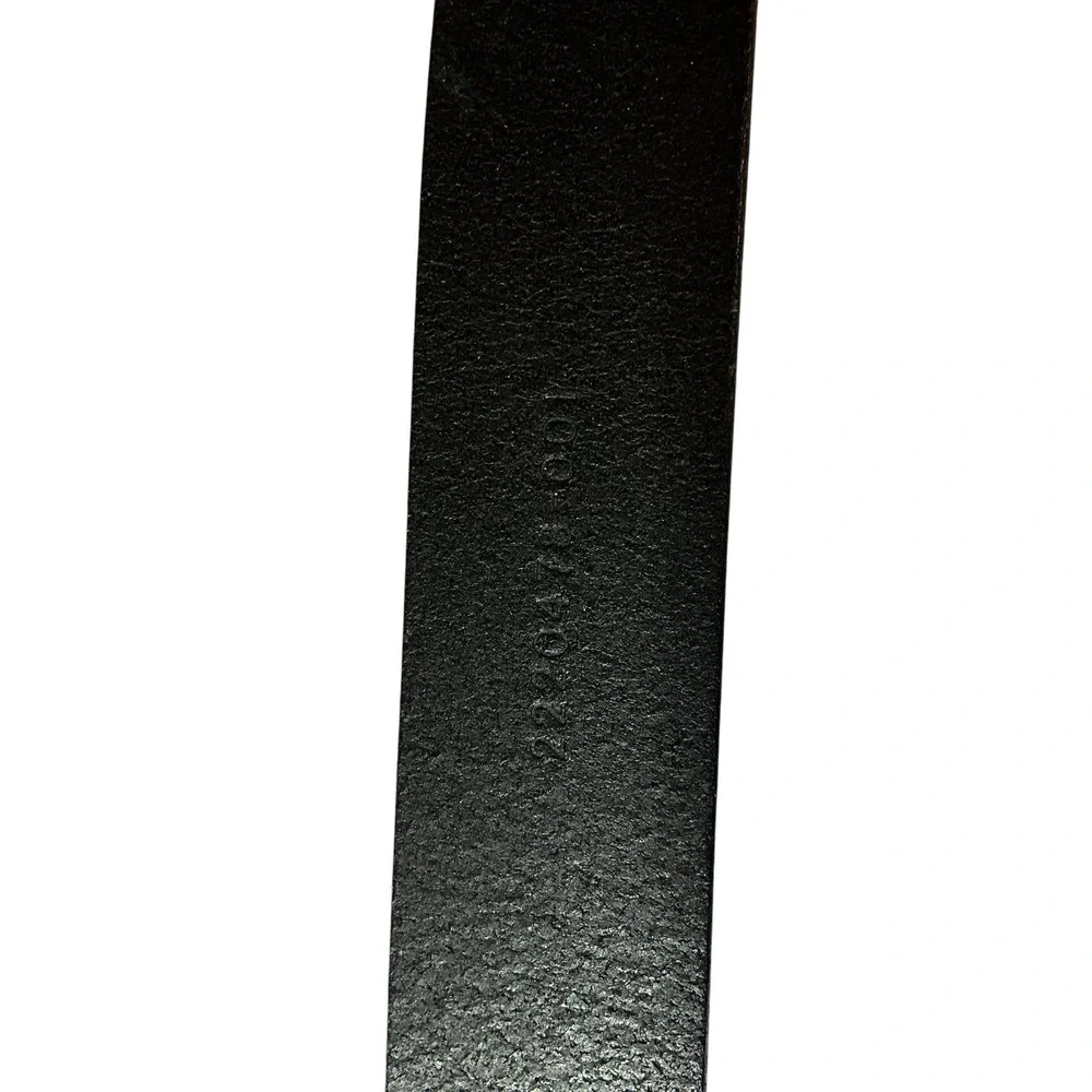 Vintage Polo Jeans Co. Ralph Lauren Black Leather Belt Size 32 Brass Buckle